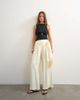 Topshop Topshop satin feel wrap pants with fringe detailing in cream - part of a set-Neutral - 1