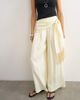 Topshop Topshop satin feel wrap pants with fringe detailing in cream - part of a set-Neutral - 2