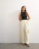 Topshop Topshop satin feel wrap pants with fringe detailing in cream - part of a set-Neutral - 3