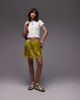 Topshop Topshop satin lace slip in lime-Green - 1