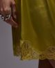 Topshop Topshop satin lace slip in lime-Green - 3