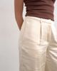 Topshop Topshop satin longline cargo shorts in ecru-White - 4