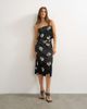 Topshop Topshop satin midi skirt in floral print -part of a set-Black - 1