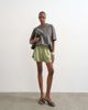 Topshop Topshop satin running shorts with deep waistband in green - 2