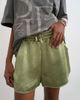 Topshop Topshop satin running shorts with deep waistband in green - 3