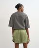 Topshop Topshop satin running shorts with deep waistband in green - 4
