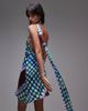 Topshop Topshop satin tie neck mini dress in scarf print-Multi - 1