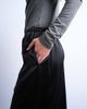 Topshop Topshop satin tie waist wide leg pant in black - 2