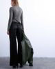 Topshop Topshop satin tie waist wide leg pant in black - 3