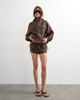 Topshop Topshop satin twill runner shorts in brown - part of a set - 1