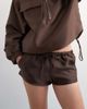 Topshop Topshop satin twill runner shorts in brown - part of a set - 2