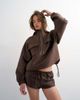Topshop Topshop satin twill runner shorts in brown - part of a set - 3