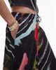 Topshop Topshop satin wide leg pants in scarf print-Multi - 4