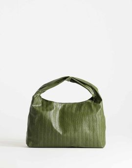 Topshop Topshop Savan woven small shoulder bag in green