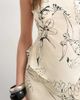 Topshop Topshop scarf bandeau top in black and ivory sketched floral - part of a set-White - 3