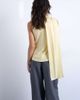 Topshop Topshop scarf detail satin top in buttermilk-Yellow - 3