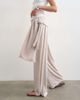 Topshop Topshop scarf tie detail soft pants in oat-Neutral - 2