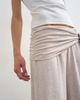 Topshop Topshop scarf tie detail soft pants in oat-Neutral - 4