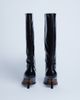 Topshop Topshop Scarlett premium leather square toe knee high boots in black - 2