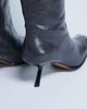 Topshop Topshop Scarlett Premium leather square toe knee high boots in gray - 3