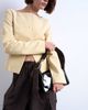 Topshop Topshop Scarlett real leather suede shoulder bag with contrast strap in black and chocolate - 4