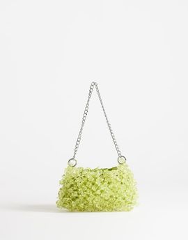 Topshop Topshop Scarlett small beaded shoulder bag in green