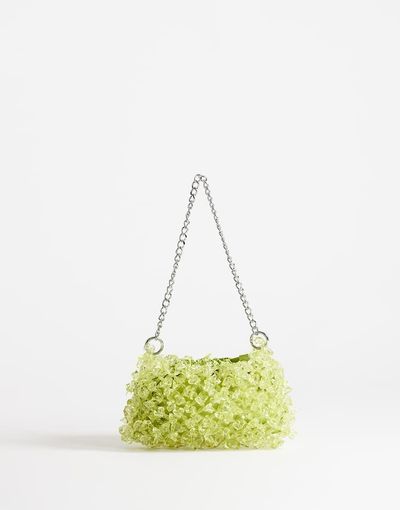 Topshop Topshop Scarlett small beaded shoulder bag in green