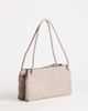 Topshop Topshop Schelby suedette medium flat bowler in taupe-White - 4