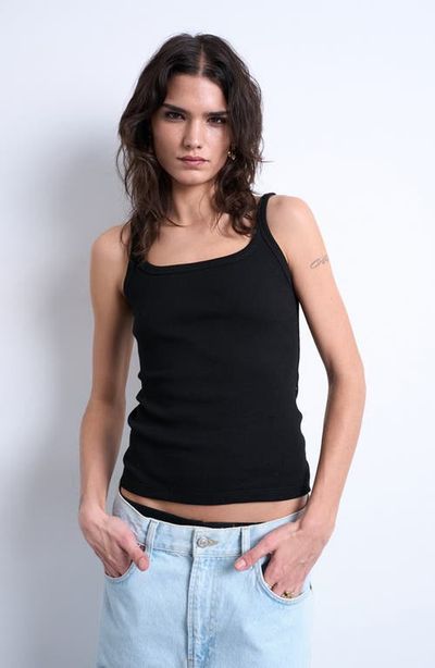 Topshop Topshop Scoop Neck Stretch Cotton Rib Tank