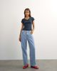 Topshop Topshop scoop v-neck baby tee in navy - 3