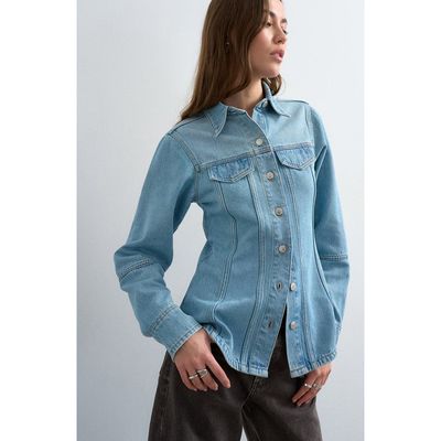 Topshop Topshop Seamed Denim Jacket