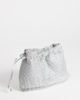 Topshop Topshop Seleena small diamante drawstring clutch bag in silver - 4
