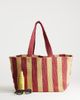 Topshop Topshop Selia large striped straw tote in red & yellow - 2
