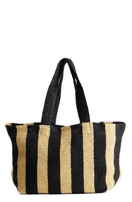 Topshop Topshop Selia Stripe Straw Tote