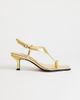 Topshop Topshop Selina tie-up heeled sandals with toe loop in gold-Green - 1