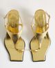 Topshop Topshop Selina tie-up heeled sandals with toe loop in gold-Green - 2