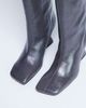 Topshop Topshop Selma Premium leather knee high wedge boots in gray - 3