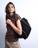 Topshop Topshop Sena real suede leather shoulder bag in black-Red - 1
