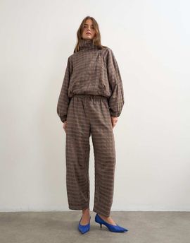 Topshop Topshop set trouser in brown check