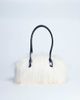 Topshop Topshop Shaggy faux fur shoulder bag in off white - 1