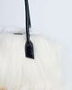 Topshop Topshop Shaggy faux fur shoulder bag in off white - 3
