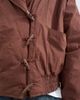 Topshop Topshop shawl collar toggle detail hybrid puffer in brown - 3