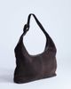 Topshop Topshop Shayla real suede shoulder bag in chocolate-Brown - 1