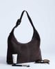 Topshop Topshop Shayla real suede shoulder bag in chocolate-Brown - 2
