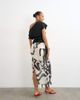 Topshop Topshop sheer column midi skirt in mono print-White - 3