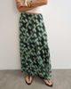 Topshop Topshop sheer full circle chiffon maxi skirt in blue geometric print-Black - 2