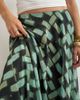 Topshop Topshop sheer full circle chiffon maxi skirt in blue geometric print-Black - 3