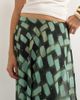 Topshop Topshop sheer full circle chiffon maxi skirt in blue geometric print-Black - 4