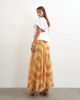 Topshop Topshop sheer full circle chiffon midi skirt in orange abstract print - 2
