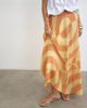 Topshop Topshop sheer full circle chiffon midi skirt in orange abstract print - 3